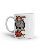 White glossy mug/Furry Fan/49ers