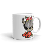 White glossy mug/Furry Fan/49ers